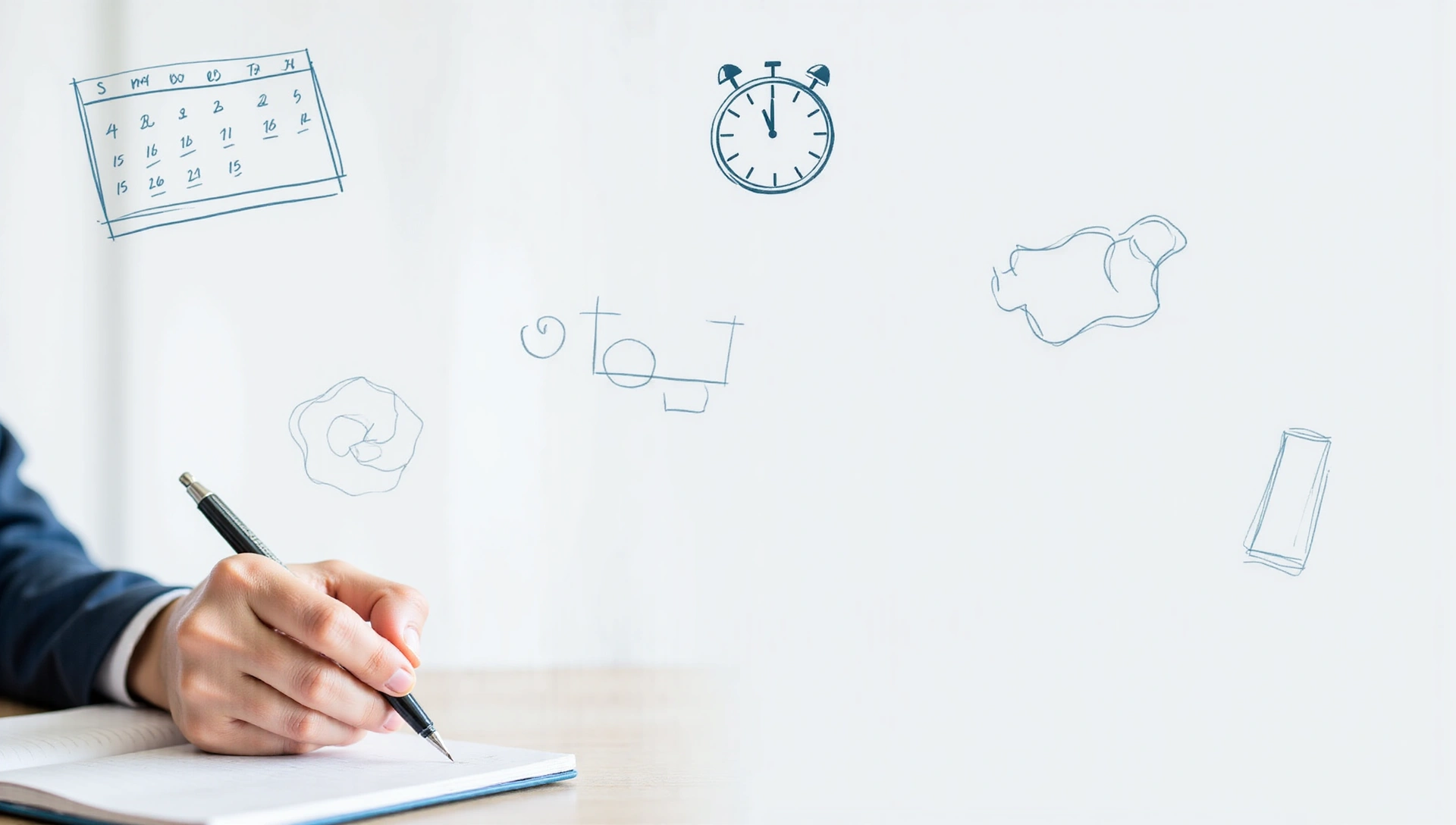 Sfondo astratto con elementi grafici che richiamano la pianificazione e gli appuntamenti